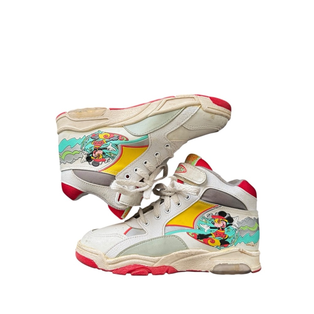 Mickey Mouse Surfer Disney Vintage High Top Kids Sneakers